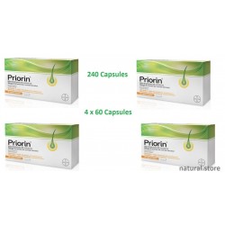 Bayer Priorin 240 Capsules - 4 x 60 Capsules - Hair Growth Loss Treatment