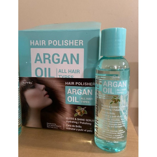 2 BMB Argan Oil Hair Polisher Treatment Gloss & Shine Serum Hydrating 2 oz