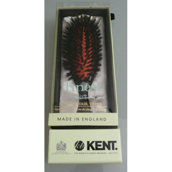 Kent Hairbrush - CSFS - SMALL PURE BLACK BRISTLE HAIRBRUSH NEW