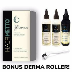 Hairmetto Hair Restoration Kit for Hair Loss & Hair Regrowth, Roller Included