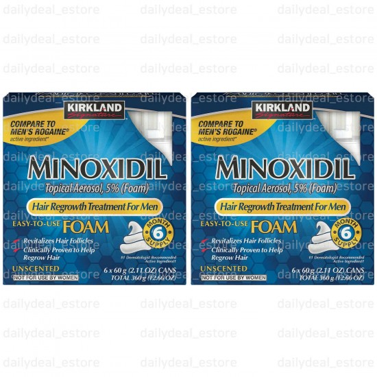 [NEW] Kirkland Minoxidil Foam 5% Hair Regrowth Treatment Men 12 Months