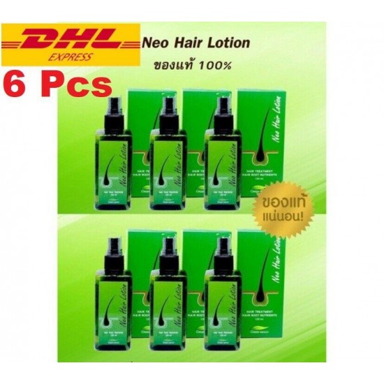 6X120 mL Neo Hair Lotion Root Treatment Nutrients for Loss Hair, Longer Hair