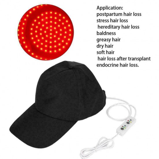 200LEDS Laser Hair Growth Cap Hat LED Anti Hair Loss Hair Fast Regrowth Therapy
