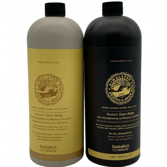 Tweak'd by Nature Restore Coco-Nutty Shampoo And Conditioner 33.8 OZ Each