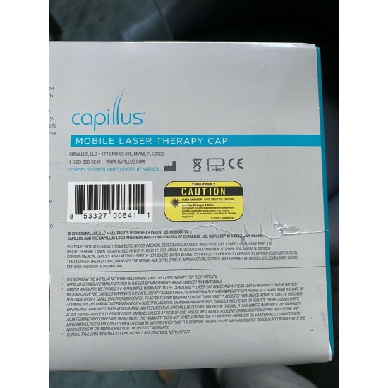 Capillus RX Hair Restoration Cap 312 Laser Diodes. New Unopened Box. Free Ship