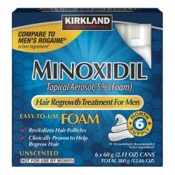 Kirkland Signature Minoxidil 5% Foam Hair Loss Regrowth Treatment