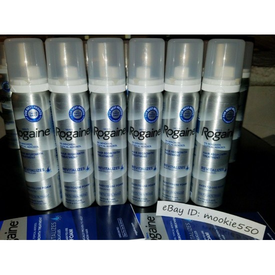 EXP 02/2023! 6 LOT ROGAINE FOAM 5% Minoxidil Topical Aerosol Hair Regrowth FRESH