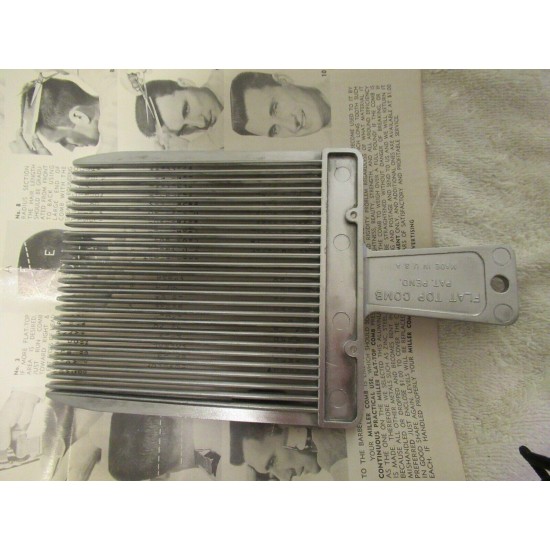 Vintage MILLER FLATTOP COMB. RARE 1950 BARBER TOOL.