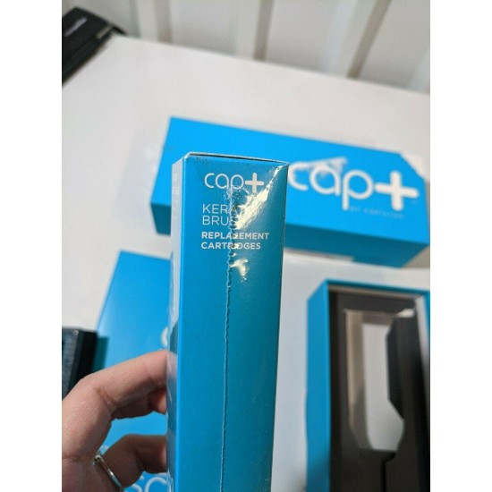 TESTED - Capillus Cap+ Volumizing Keratin Brush Hair Fiber OPEN Dark Grey READ!