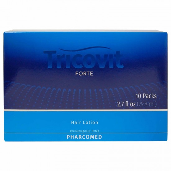Tricovit Forte Hair Lotion PHARCOMED Dermatologically Tested, 2BOXES (20-PCS)