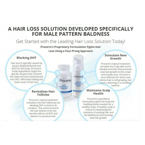 Procerin For Men Natural Supplement DHT Blocker Regrowth Hair Loss - 6 Bottles