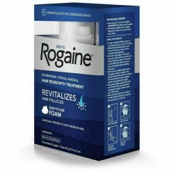 Men's ROGAINE 5% Minoxidil Unscented Foam Hair Regrowth Treatment - Pack of 3...