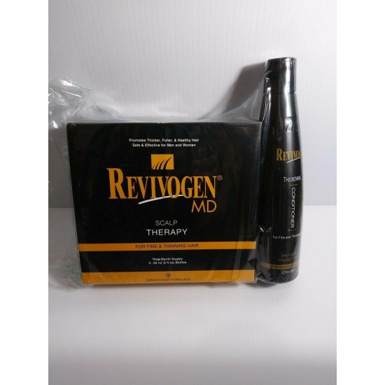 Revivogen MD Scalp Therapy Six Month Supply Set Fine & Thinning With Conditioner