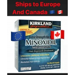 Kirkland Minoxidil 5% Extra Strength Men 6 Month Supply SHIPS TO EUROPE FREE