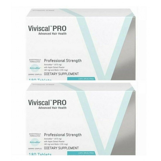 100%Authentic VIVISCAL PROFESSIONAL PRO Hair Pills 180 X2+20FREE=380 tablets