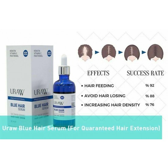 5 x URAW Blue Hair Serum Hair Growth Professional 50 ml (NEW FROM OUR PHARMACY)