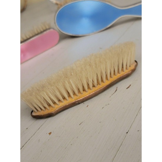 Vintage French Yellow Guilloche Clothing/Garment Brush - Circa 1920's