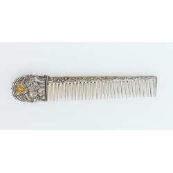 Silver Hair comb with Zodiac Horoscope Astrology Sign 