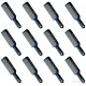 William Marvy #904 Flat Top Combs - One Dozen Black Flattop Handle Combs NEW