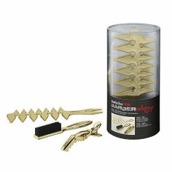 BaByliss PRO Barberology Gold Trio Mix; Styling Comb, Fade Brush, Hair Clip -NEW