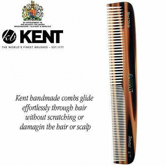 9T Double Tooth Hair Dressing Table Comb, Tortoise Fine 6 PACK A-Tortoiseshell