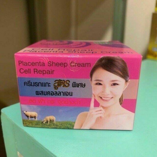 12x White Rose Sheep Placenta Whitening Extra Cell Repair Collagen Cream Freckle