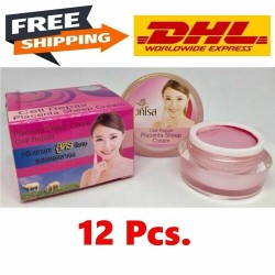 12x White Rose Sheep Placenta Whitening Extra Cell Repair Collagen Cream Freckle