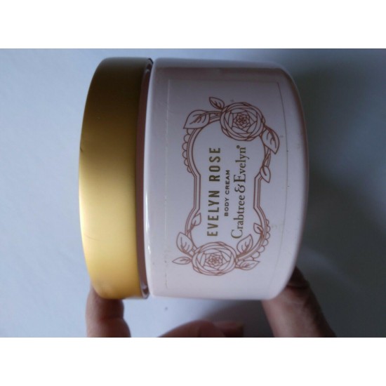 NEW Crabtree & Evelyn Discontinued Evelyn Rose Body Cream 6 oz Jar