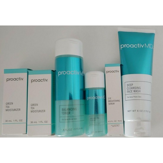 PROACTIVE Moisturizer, Face Wash, Balancing Toner, Eye Serum Lot of 6 Products.