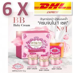 6 X 12g. BB Baby Cream Facial Cream Reduce Acne Freckles Dark Spots Size Dhl Exp