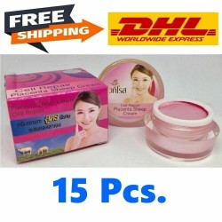 15X White Rose Sheep Placenta Whitening Extra Cell Repair Collagen Cream Freckle