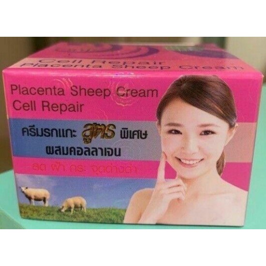 15X White Rose Sheep Placenta Whitening Extra Cell Repair Collagen Cream Freckle