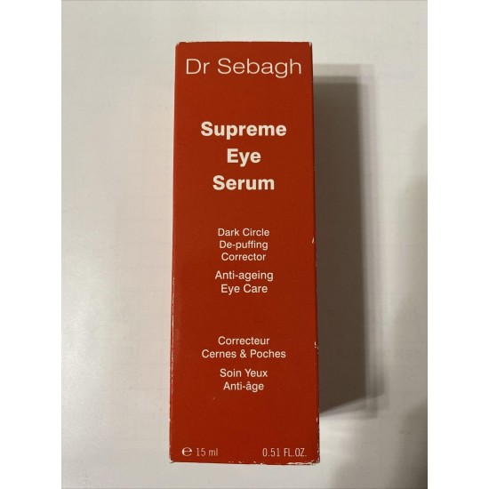 Ultra Hi End Skincare Dr Sebagh Supreme Eye Serum 0.51 Ounce New In Box