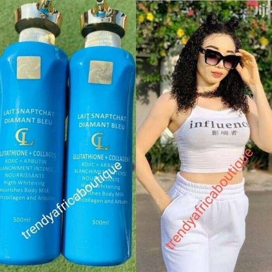 Lait snaptchat Diament Blue body Lotion 500ml + snapchat serum.100% satisfaction