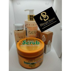 Pure Egyptian Magic Whitening Gold Full Set(lotion,body scrub,serum,soap)