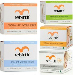 Rebirth Emu Anti-Wrinkle Cream Reduce Wrinkles Brightens Skin Nighttime 10x100ml