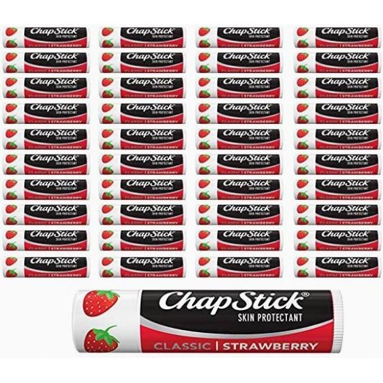 Wholesale Bulk Reseller Lot of 600  Count  Strawberry Chaptick Lip Balm 0.15 oz