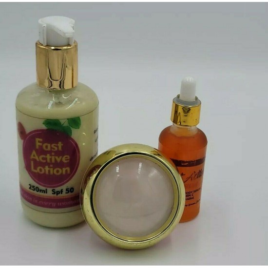 Fast Active Lotion+Serum +Face Cream SPF50 3PCS SET