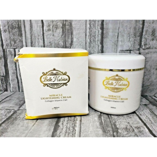 Belle Nubian Miracle Cream Collagen Vitamin C & E 500 ml/16.9 oz NEW!