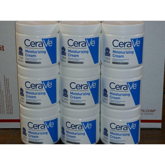 New! Wholesale Lot of 9 CeraVe Moisturizing Cream 16 Oz EACH Normal to Dry Skin!