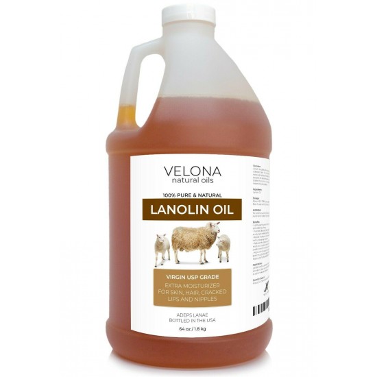 Lanolin Oil USP Grade By Velona 2oz-7lb Refined Cold pressed Skin, Hair, Body