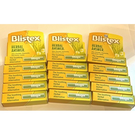 Blistex Herbal Answer Lip Protectant  SPF 15 Aloe - LOT OF 15 - SHIPS SAME DAY!