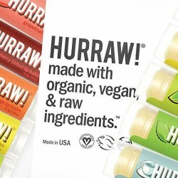Hurraw! Lip Balms: Staff Favorites, 20 Balm Bundle Pack – Organic, Certified Veg