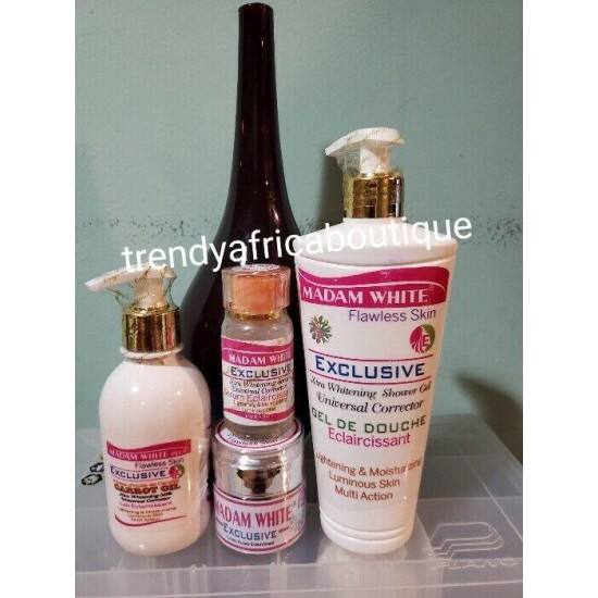 Madam White exclusive lotion, serum + face cream + shower gel 500ml combo