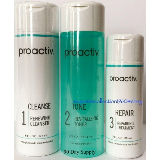 Proactiv 90 Day 3-Pc Kit Proactive 3-Step System 2023 Expiry New NO AUTO RESHIP