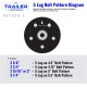 3.5k TK Trailer Axle - 3500 lb Idler - (4 Drop), 95/00 (Loose Spring Seats) / 5x4.5 Bolt Pattern