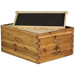 10 Frame Langstroth Deep Brood Box Dipped in 100% Beeswax Includes Wooden Frames & Waxed Foundations