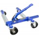 1500 LB 12.5'' Wheel Car Positioning Dolly with Ratcheting Foot Pedal (4 Pack with Stand), Blue