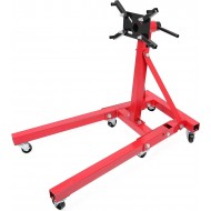 Adjustable Rotating Engine Stand Compatible with Auto Truck Motor Hoist Dolly Automotive Shop Repair Jack 360 Degree Mounting Head & Folding Frame 2000LBS Steel Red -Will Get Multiple Packages