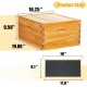 10 Frame Bee Hive, Bee Hives Boxes Starter Kit for Beekeepers Dipped in 100% Beeswax, Beehive Kit Include 2 Deep Brood Box & 1 Medium Super Bee Box with Beehive Frames and Waxed Foundation